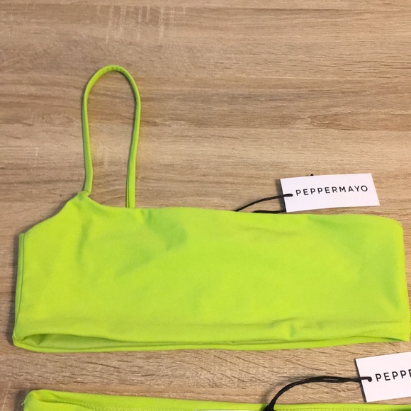 NWT Peppermayo High Waisted Neon Bikini Set - Picture 5 of 8